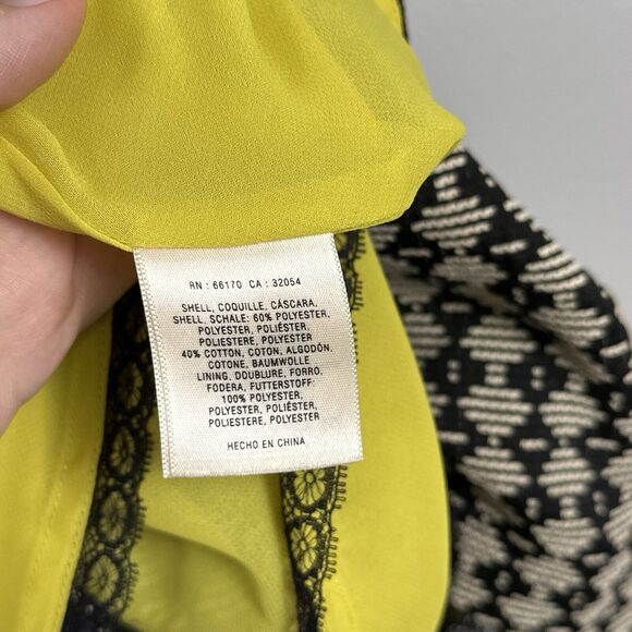 Maeve Anthropologie Size 0 Fit And Flare Dress Lined Geometric Cap Sleeves - Picture 8 of 8